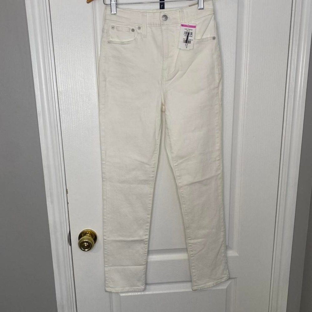 Madewell White high rise skinny jeans Size 23‎